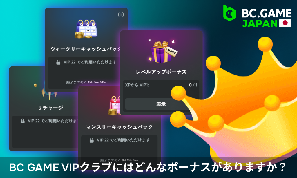 日本のBC GameウェブサイトでVIPボーナスをプレゼント